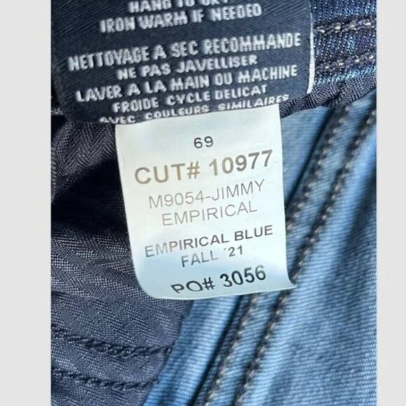 Fidelity Jimmy Straight Leg Jeans Size 33 Blue Designer Denim Premium Stretch - Picture 6 of 9